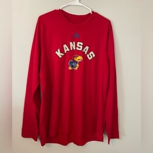 Adidas Red Kansas Jayhawks Long Sleeve Tee